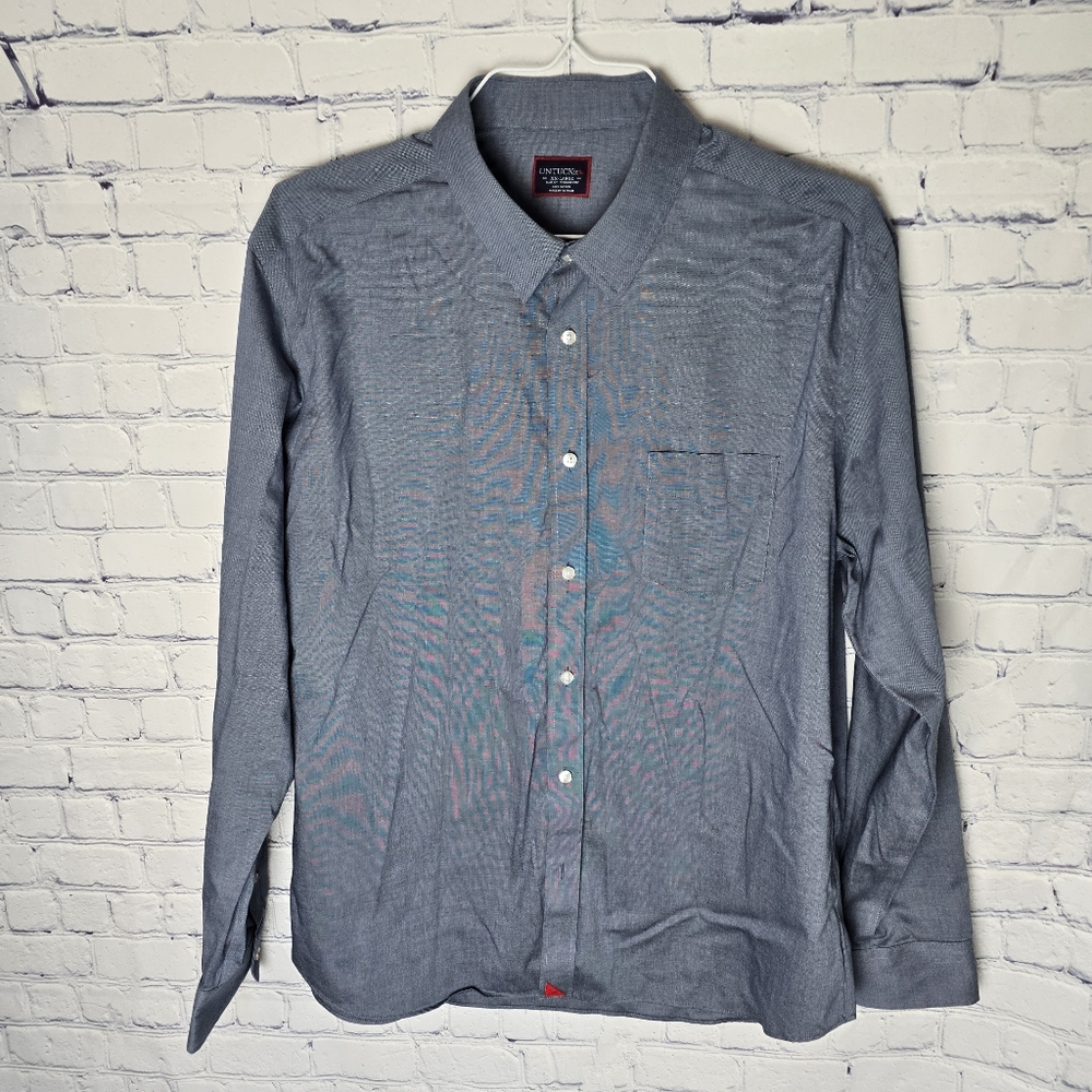 Untuckit Men's Blue Button Down Shirt Size XXL